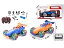 2.4G 1:16 7-CHANNE R/C CAR W/LIGHT & MUSIC & SPRAY(INCLUDED BATTERY),2COLOURS