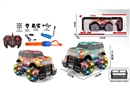 2.4G 1:16 7-CHANNE R/C CAR W/LIGHT & MUSIC & SPRAY(INCLUDED BATTERY),2COLOURS