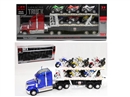 FRICTION TRAILER W/LIGHT & MUSIC & FREE WAY CAR 6PCS