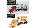 FRICTION TRAILER W/LIGHT & MUSIC & FREE WAY CAR 6PCS