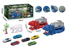 DINOSAUR STORAGE TRUCK SET W/FREE WAY DIE-CAST CAR 2PCS ,2COLOURS