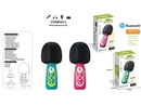 MICROPHONE W/BLUETOOTH & LIGHT & MUSIC,2COLOURS