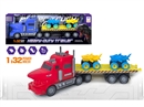 FRCITION SHARK TRUCK W/FREE WAY CAR 2PCS,2COLOURS