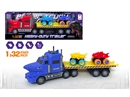 FRCITION SHARK TRUCK W/FREE WAY CAR 2PCS,2COLOURS