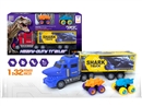 FRCITION SHARK TRUCK W/FREE WAY CAR 2PCS & CAN OPEN THE DOOR,2COLOURS