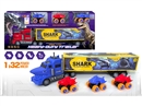 FRCITION SHARK TRUCK W/FREE WAY CAR 3PCS & CAN OPEN THE DOOR,2COLOURS