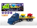 FRCITION DINOSAUR TRUCK W/FREE WAY CAR 2PCS,2COLOURS