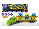FRCITION DINOSAUR TRUCK W/FREE WAY CAR 6PCS,2COLOURS
