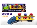 FRCITION DINOSAUR TRUCK W/FREE WAY CAR 6PCS,2COLOURS