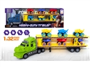 FRCITION DINOSAUR TRUCK W/FREE WAY CAR 6PCS,2COLOURS