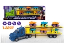 FRCITION DINOSAUR TRUCK W/FREE WAY CAR 6PCS,2COLOURS