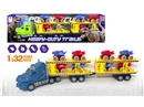 FRCITION DINOSAUR TRUCK W/FREE WAY CAR 8PCS,2COLOURS