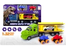 FRCITION DINOSAUR TRUCK W/FREE WAY CAR 3PCS,2COLOURS