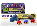FRCITION DINOSAUR TRUCK W/FREE WAY CAR 3PCS & CAN OPEN THE DOOR,2COLOURS