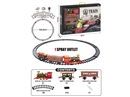 B/O TRAIN RAIL SET W/LIGHT & SOUNDS & SPRAY 28PCS