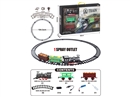 B/O TRAIN RAIL SET W/LIGHT & SOUNDS & SPRAY 30PCS
