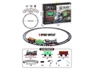 B/O TRAIN RAIL SET W/LIGHT & SOUNDS & SPRAY 30PCS