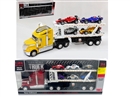 FRICTION TRAILER W/LIGHT & MUSIC & FREE WAY CAR 6PCS