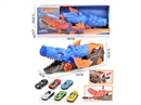 CATAPULT DINOSAUR CAR W/FREE WAY DIE-CAST CAR 6PCS