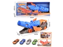 CATAPULT DINOSAUR CAR W/FREE WAY DIE-CAST CAR 4PCS