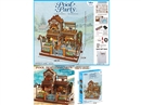 3D WOODEN BUILDING BLOCKS W/LIGHT & MUSIC（NOT INCLUDED BATTERY）
