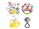 HAND BEAT DRUM W/LIGHT & MUSIC & BABY RATTLE 2PCS