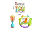 HAND BEAT DRUM W/LIGHT & MUSIC & BABY RATTLE 1PCS