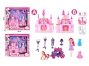 VILLA SET W/DOLL & LIGHT & MUSIC(INCLUDE BATTERY),2ASST