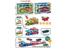 DEFORMATION CATAPULT CAR SET W/LIGHT & SOUND & CAR 4PCS(INCLUDED BATTERY),2COLOURS
