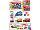 DEFORMATION CATAPULT CAR SET W/CAR 4PCS,3COLOURS