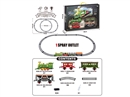 B/O TRAIN RAIL SET W/LIGHT & SOUNDS & SPRAY 41PCS