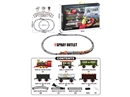 B/O TRAIN RAIL SET W/LIGHT & SOUNDS & SPRAY 43PCS