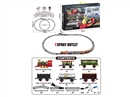 B/O TRAIN RAIL SET W/LIGHT & SOUNDS & SPRAY 45PCS