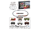 B/O TRAIN RAIL SET W/LIGHT & SOUNDS & SPRAY 45PCS