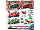 CATAPULT CAR SET W/LIGHT & MUSIC & CAR 4PCS,2COLOURS(NO INCLUDED BATTERY)