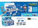 GAS STATION CAR STORAGE BOX(2PCS FREE WAY CAR+CATAPULT+PLANE)