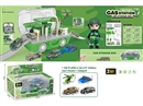 GAS STATION CAR STORAGE BOX(2PCS FREE WAY CAR+CATAPULT+PLANE)
