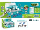 GAS STATION CAR STORAGE BOX(2PCS FREE WAY CAR+CATAPULT+PLANE)