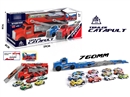 CATAPULT STORAGE TRUCK W/FREE WAY DIE-CAST CAR 2PCS,2COLOURS