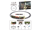 B/O TRAIN RAIL SET W/LIGHT & SOUNDS & SPRAY 30PCS