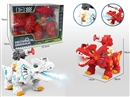 B/O DINOSAUR W/LIGHT & MUSIC & PROJECTILE(NOT INCLUDED BATTERY),2COLOURS