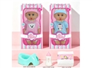14"BLOW MOLD DOLL W/ACCESSORIES & 3D EYES & 12 SOUND IC(INCLUDED BATTERY),2ASST