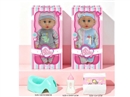 14"BLOW MOLD DOLL W/ACCESSORIES & 3D EYES & 12 SOUND IC(INCLUDED BATTERY),2ASST