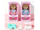 14"BLOW MOLD DOLL W/ACCESSORIES & 3D EYES & 12 SOUND IC(INCLUDED BATTERY),2ASST