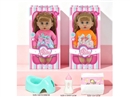 14"BLOW MOLD DOLL W/ACCESSORIES & 3D EYES & 12 SOUND IC(INCLUDED BATTERY),2ASST