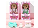 14"BLOW MOLD DOLL W/ACCESSORIES & 3D EYES & 12 SOUND IC(INCLUDED BATTERY),2ASST