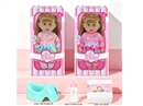 14"BLOW MOLD DOLL W/ACCESSORIES & 3D EYES & 12 SOUND IC(INCLUDED BATTERY),2ASST