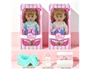14"BLOW MOLD DOLL W/ACCESSORIES & 3D EYES & 12 SOUND IC(INCLUDED BATTERY),2ASST