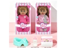 14"BLOW MOLD DOLL W/ACCESSORIES & 3D EYES & 12 SOUND IC(INCLUDED BATTERY),2ASST