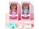 14"BLOW MOLD DOLL W/ACCESSORIES & 3D EYES & 12 SOUND IC(INCLUDED BATTERY),2ASST